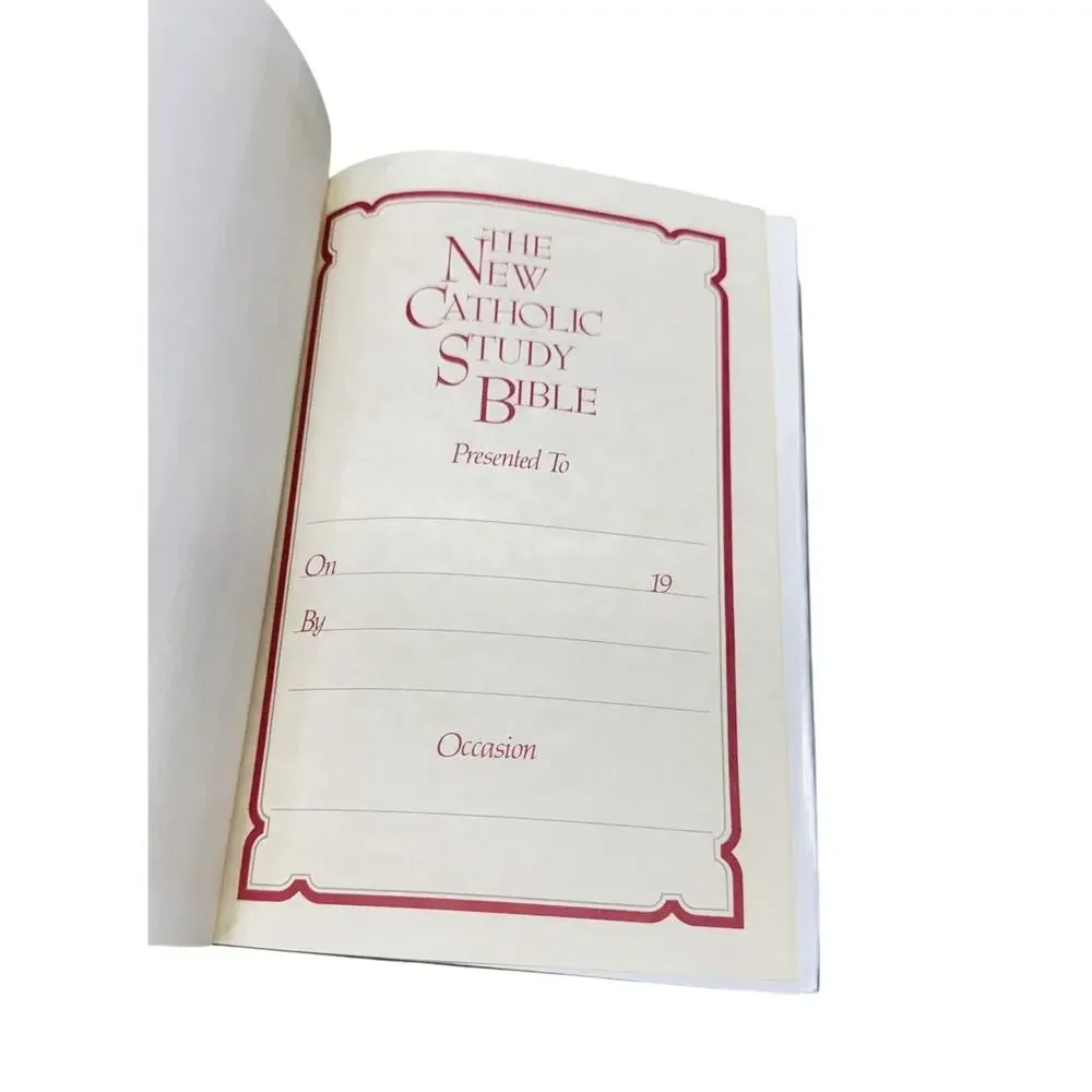 The New Catholic Study Bible St Jerome Ed. TEV Catholic Bible Press Hardcover